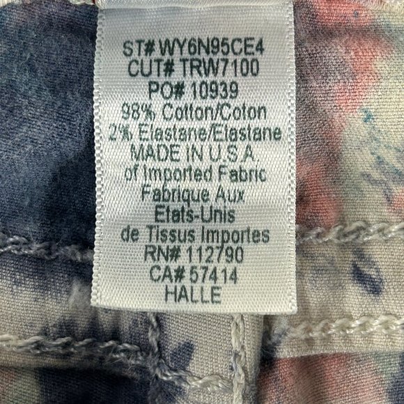 True Religion Jeans Women 24x28.5 Halle Tie Dye Blue Skinny Ankle Stretch - Picture 14 of 15